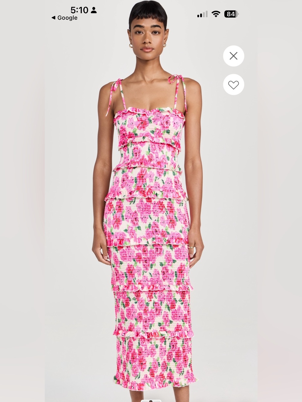NWT. Show Me Your Mumu. Stella Pink Floral Smocked Dress. Size Small.